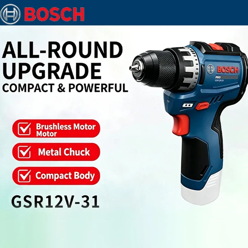 Woodworking Industries - Bosch GSR 12V-31 Fırçasız Elektrikli Matkap