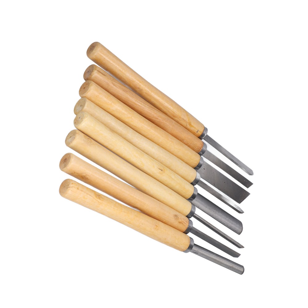 Skew Chisel Wood - 8 Parça HSS Çelik Ahşap Torna