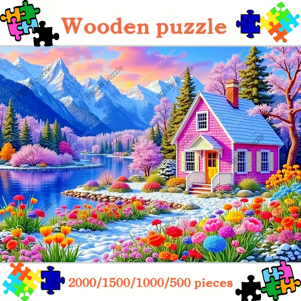 Woodworking Jigsaw - Yetişkinler için 2000/1500/1000/500 Parça Ahşap Yapboz