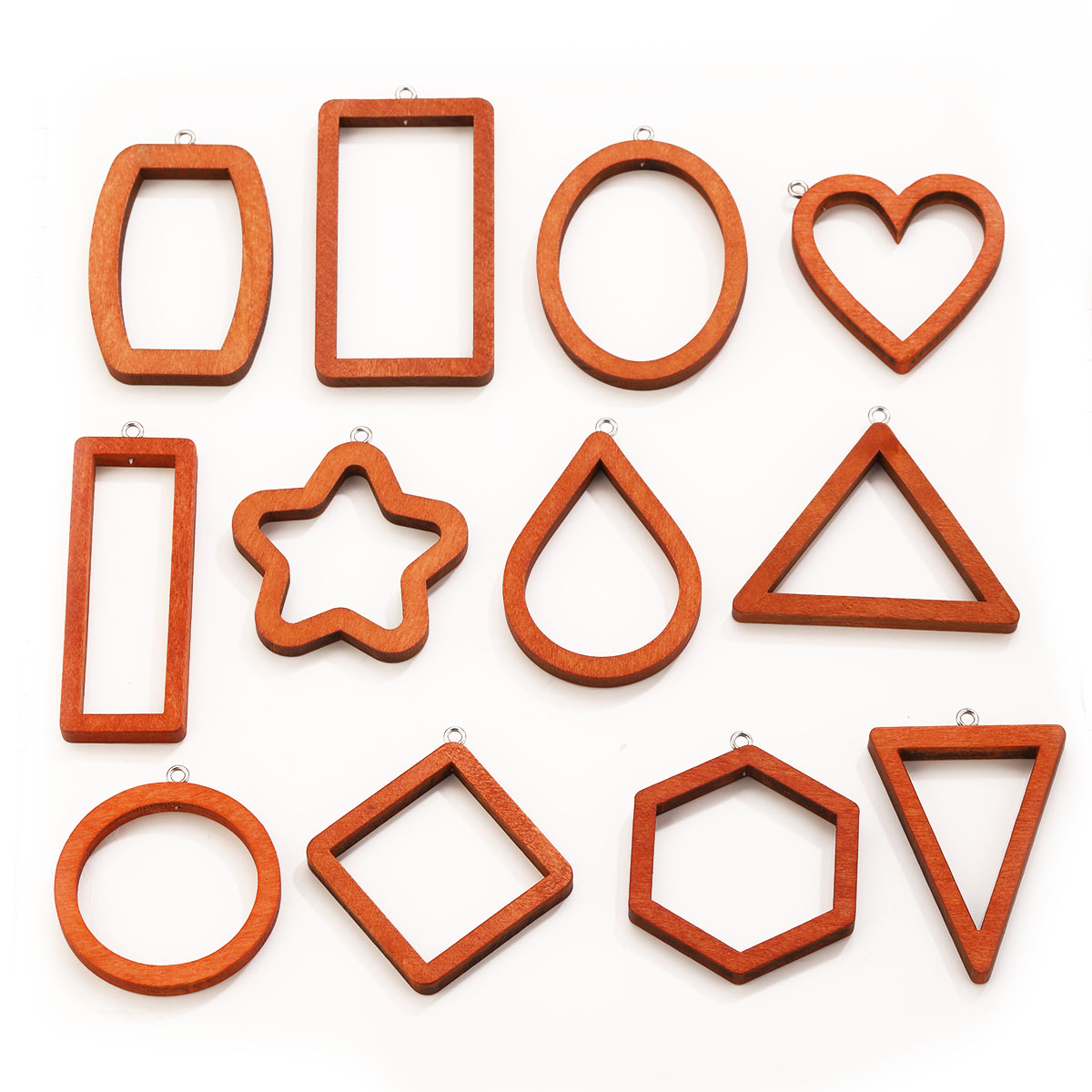 Woodworking Joint Types - 10 adet üçgen dikdörtgen ahşap geometrik