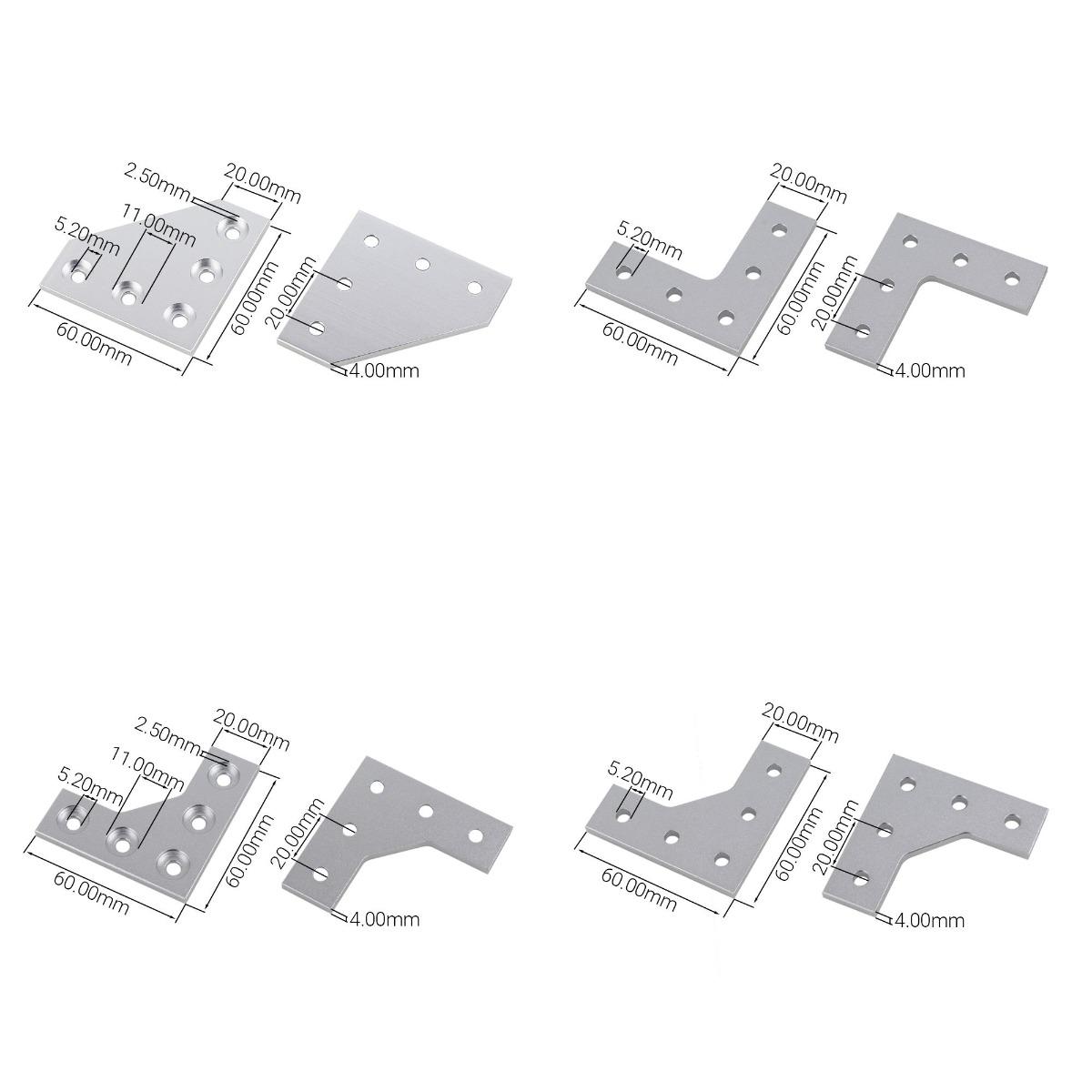 4 Adet/lot L Tipi 5 Delikli 90 - Woodworking Joint Types incelemesi ve fiyatı