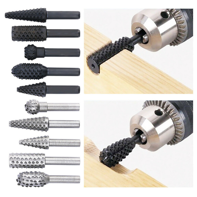 5 adet/10 adet 6mm Shank döner - Woodworking Files And Rasps incelemesi ve fiyatı