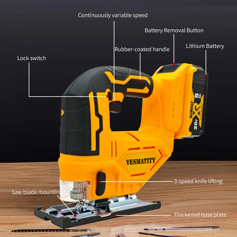 Vesmatity 2700RPM Fırçasız Eğr - Woodworking Jigsaw incelemesi ve fiyatı